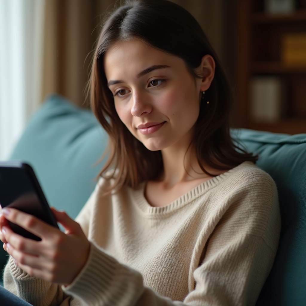 Persona che tiene in mano uno smartphone davanti a una schermata di acquisto online
